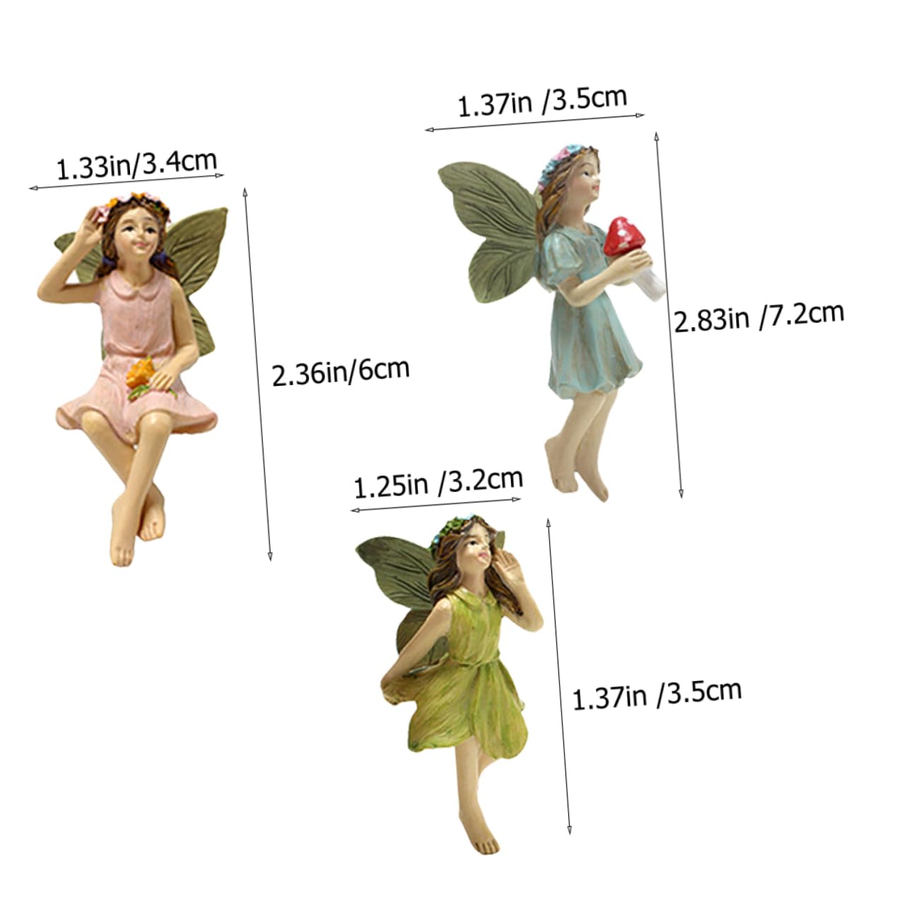 Amazon | FOMIYES 花の妖精ピクシー 5個 フライウィングミニチュア 花 