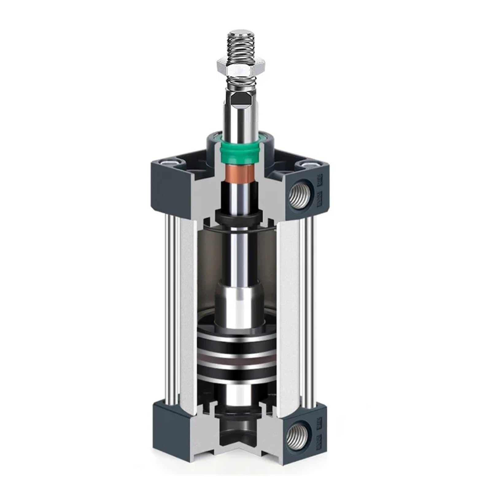 Pneumatikzylinder Pneumatikzylinder Luftzylinder SC 32 40 50 63 mm 500 Bohrung doppeltwirkend 25/75/100/125/150/175/200/250/300 Hub einstellbar(Stroke 75mm,Bore 32mm)