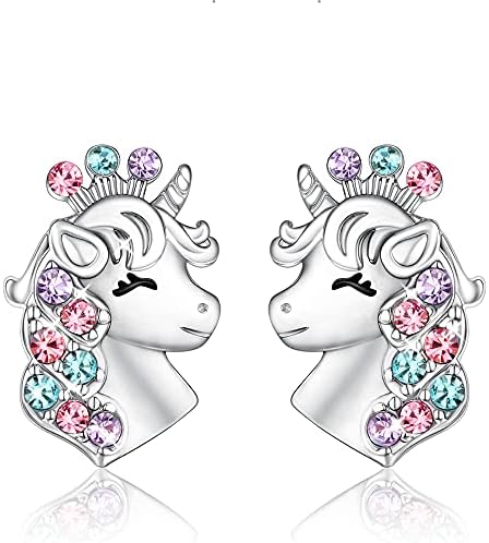 Shonyin Unicorn Earrings for Girls Hypoallergenic Valentines Day ...
