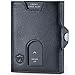 VON HEESEN® Slim Wallet mit Münzfach & RFID Schutz I Geldbörse Herren klein I Mini Geldbeutel Damen Portmonee I Kartenetui Echtleder Karten Portemonnaie I Leder Kreditkartenetui Schwarz