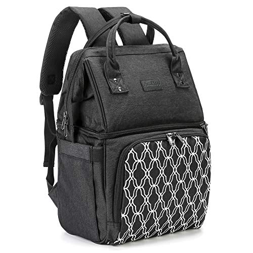 Image of AmHoo Insulated Lunch Box Cooler Backpack Waterproof Leak-Proof Lunch Bag Tote for Men Women Hiking Beach Picnic Trip with Strongest YKK Zipper Black