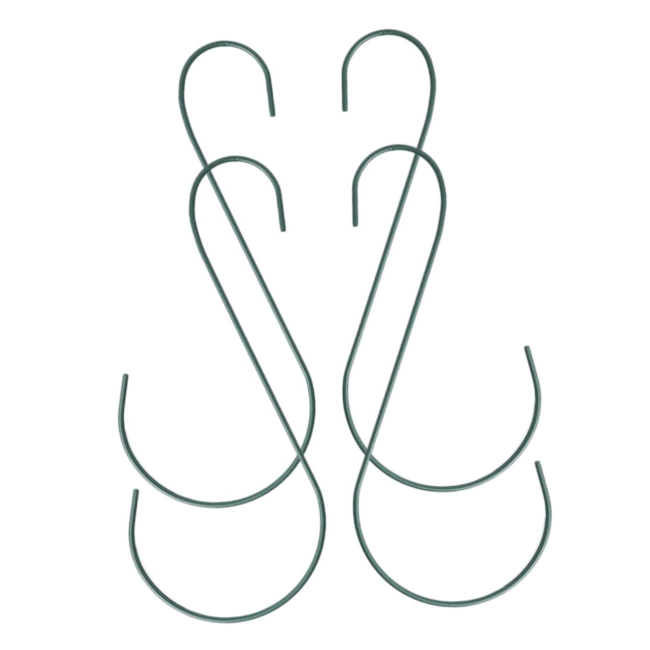 Yardwe 3 Set Gancio per Mangiatoia per Uccelli Appendiabiti Alimentatore Cinciallegra Gancio per Fioriera Sospesa da Giardino Sospeso S Ferro da Stiro Green 4 Pezzi * 3