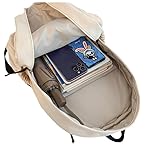 HMHOOXU Backpack Backpack For Unisex, Lightweight Anti-Theft Travel Backpack For College Students, Fits 15.6 Inch Laptop Backpack, Black-Black - Image 5