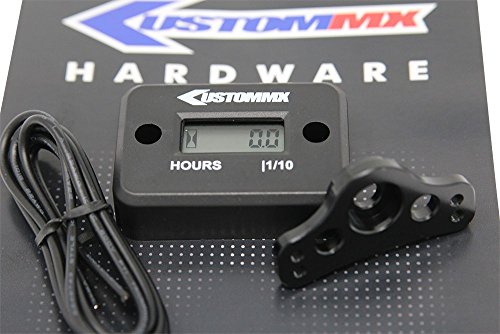 Kustommx Hardware Hour Meter Black With Mounting Bracket, Perfect For Motorcycle, Atv, Lawnmowers #TOP5