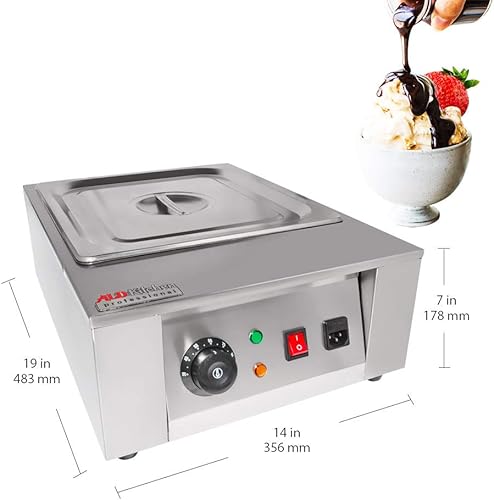 Miniatura 2 de ALDKitchen Máquina de fusión de chocolate  Acero inoxidable  Fondue de chocolate  Máquina de templado con 1 tanque  Manual  110 V (1 tanque)