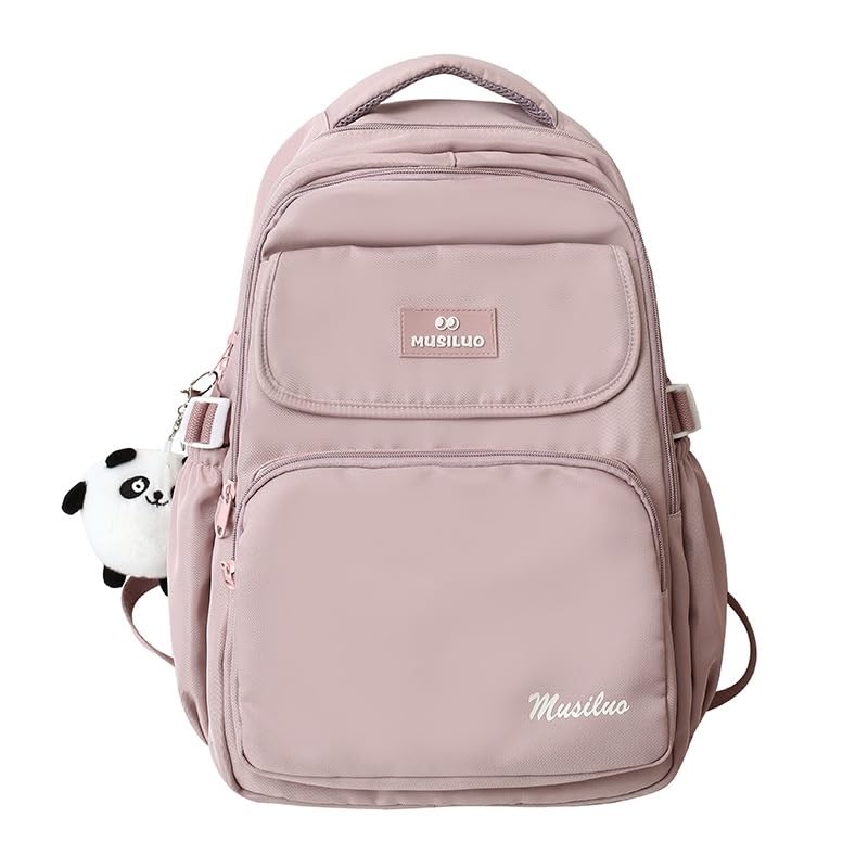 ALTALIVA Kawaii Mini Backpack Aesthetic Nylon Backpack FashionDaily Backpack for Women Laptop Daypack for Traveling (Pink)