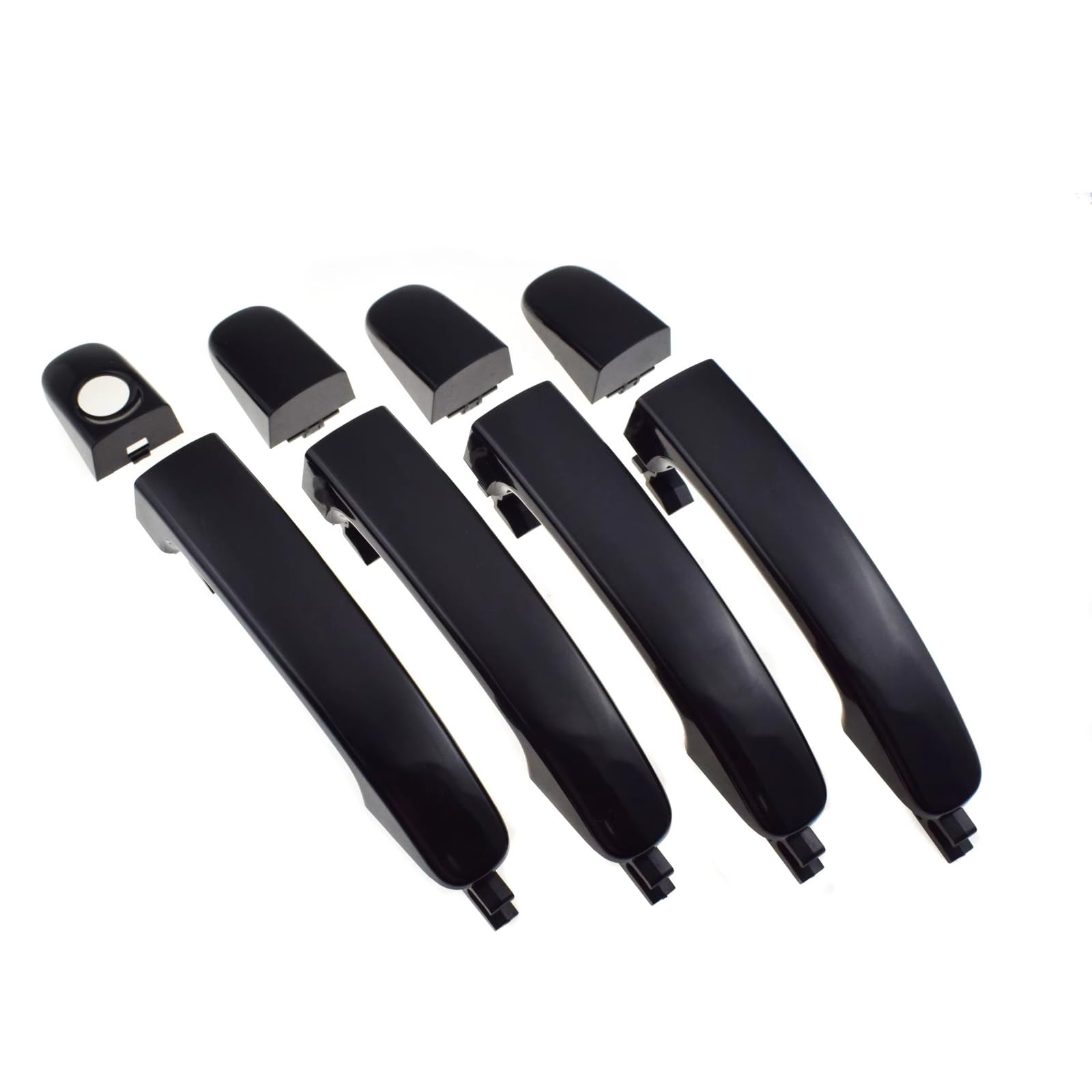 Iukmr 4 Sides Set For For Ranger For Everest T6 T7 2012-2020 Chrome Or Black Outside Door Handle Car Outer Door Handle(4 Sides Set)