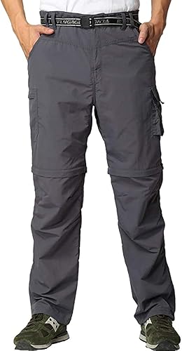 Miniatura 5 de Pantalones de senderismo para hombre, convertibles, con cremallera, de secado rápido, ligeros, para pesca, viajes, safari, cargo