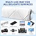 3 Ply Thick Microfiber Lens Cleaning Mat for RGP Ortho K Lenses Anti Slip Super Absorbent Lint Free Washable with Hanging Loop for Glasses Screens Camera - White