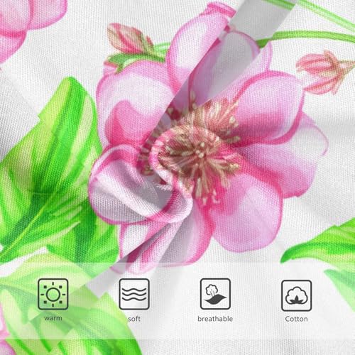 Pink Cherry Blossom Flower Green Toddler Underwear Custom 2t Cotton Little Girl Panties Fun Underpants Briefs3