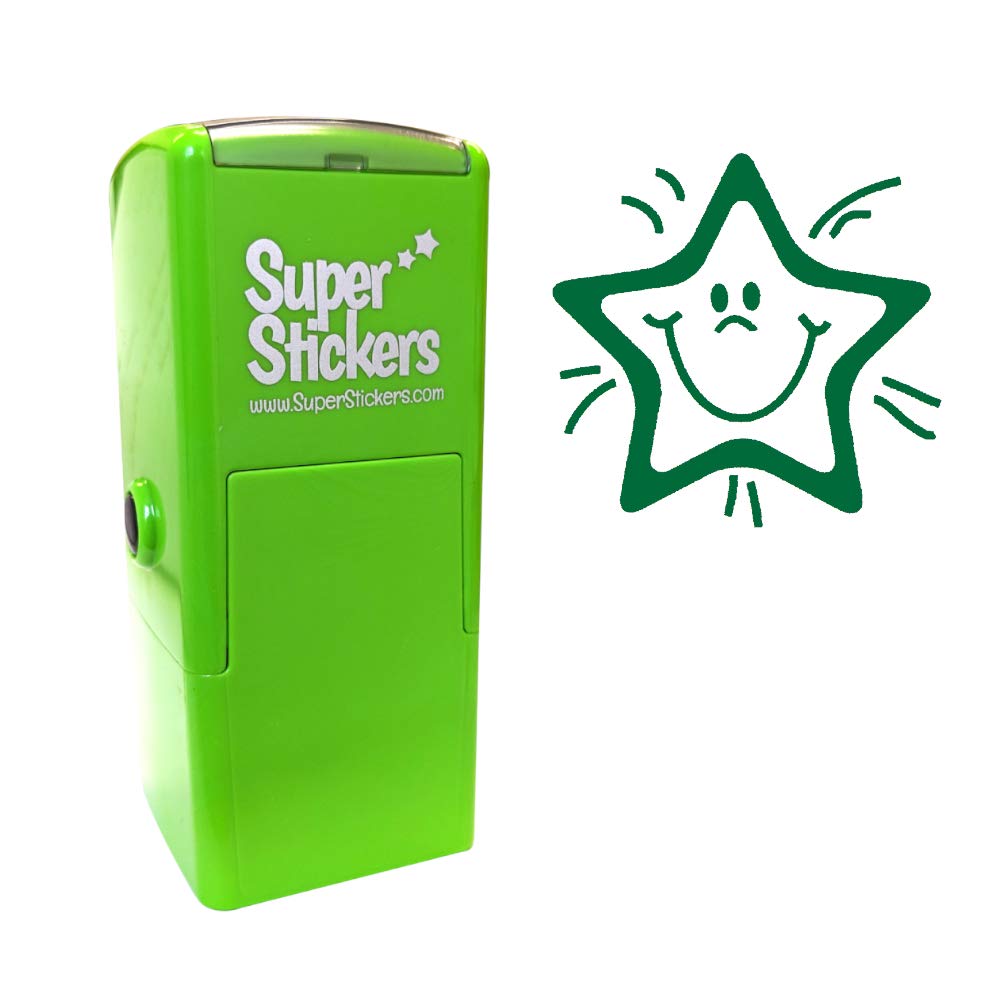 Stamper Solutions Smiley Star Pre Inked Stamper - Green