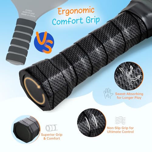 U&C Planet Beachball Set Paddle Ball Spiel Strandschlägerset aus Holz Schläger Spiel für Kinder&Familie 4 Schläger, 8 Bälle Spielzeug für Garten Strand Party