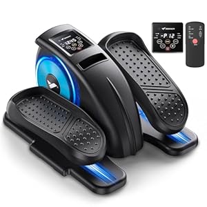 MERACH Under Desk Elliptical Machine, Ellipse Leg Exerciser As Seen On TV for Seniors Adults Fully Assembled, Elliptical Exercise Machine Portable&Quiet Electric Pedal with Remote Control&12 Auto mode