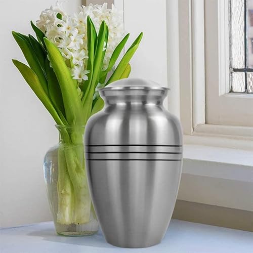 Trupoint Memorials Cremation Urns For Human Ashes - Decorative Urns, Urns For Human Ashes Female & Male, Urns For Ashes Adult Female, Funeral Urns - Pewter, Large #TOP4