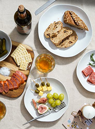 Le Tauci Dinnerware Sets 12 Piece, Serve For 4, Ceramic Plates And Bowls Set (10" Dinner Plates + 8" Salad Dish + 22 Oz Bowl) X 4, House Warming Wedding Gift, Dishwasher Microwave Oven Safe - White #TOP3