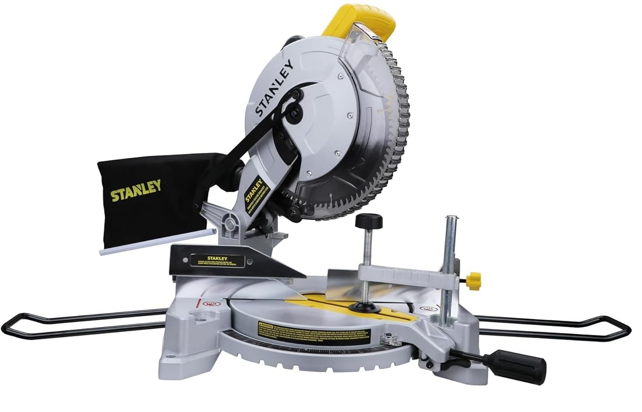 STANLEY SM16-IN 1650W 10" Compound Mitre Saw, 4800 RPM, Compact Size and Lightweight 254mm Blade Diameter+ 1 Year Warranty, (Yellow and Black) (B08GRB1LWV) Amazon Price History, Amazon Price Tracker