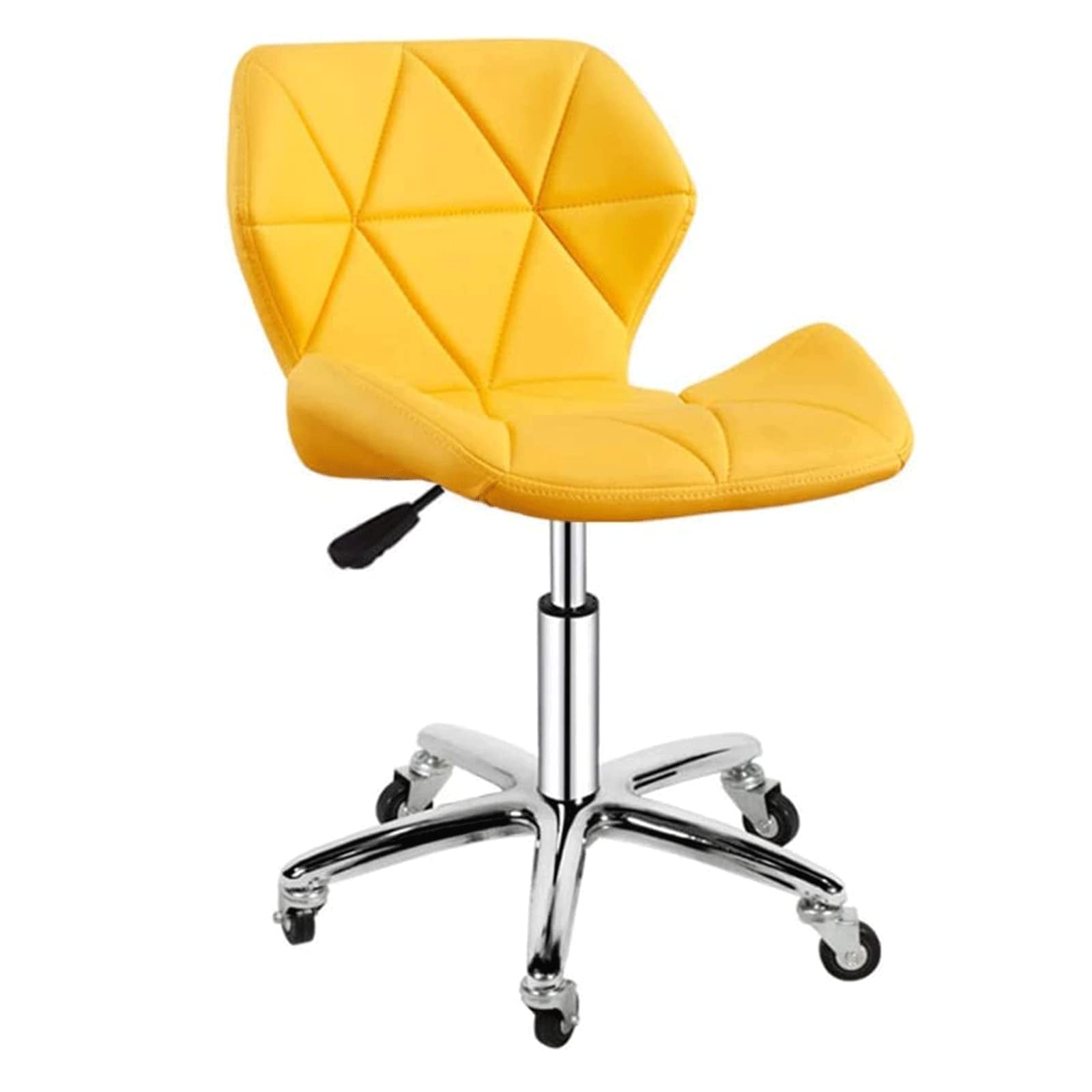 WDSOPK Ergonomic Leather Office Chair with ° Rotating Feature and Firm Seat Cushion(Yellow-A)