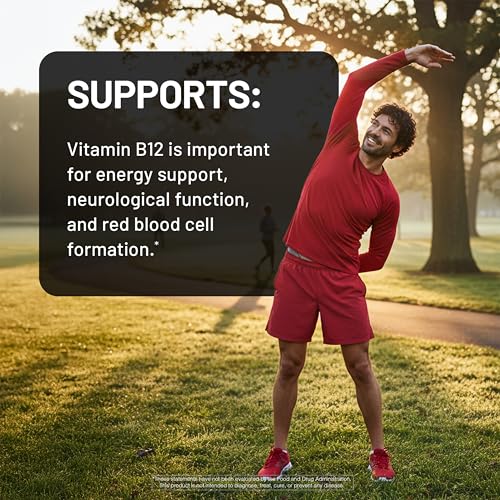 NatureWise Vitamin B12 3000 mcg Sublingual Tablets - Fast Dissolve B12 for Energy & Metabolism Support - Cherry Flavor - Vegan, Non-GMO, Gluten Free, USA Manufactured - [50 Tablets - 50-Day Supply] - image 4