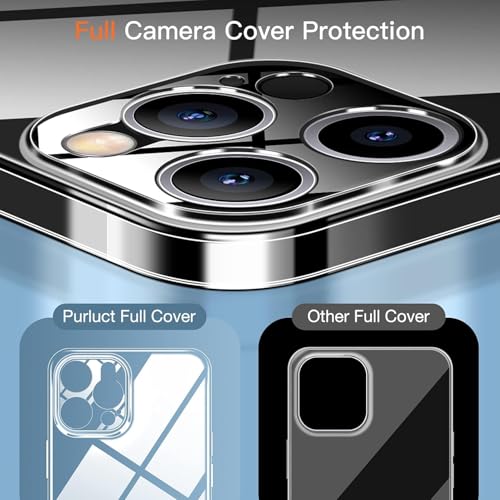 Image of JGD PRODUCTS for iPhone 12 Pro Max Premium Transparent Hybrid Soft Slim Dust Proof Back Case Cover with Camera Protection