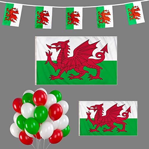 Wales Support Party Pack Total 28Pcs Including 8x5 Flag, 5x3 Flag - Image 3