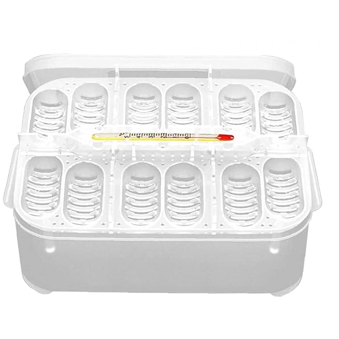 Buy Reptile Incubation Box Reptile Incubator Egg Tray Hatching Box with 12 Grids for Turtle