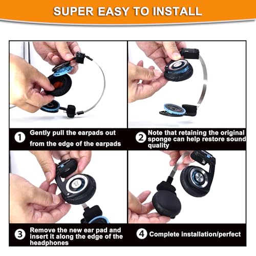 Repuestos de almohadillas para auriculares y diadema compatibles con Koss Porta Pro, PP/KPH40/KSC35/KSC11/KSC17/KSC75, cojines de cuero proteico más suaves miniatura 4