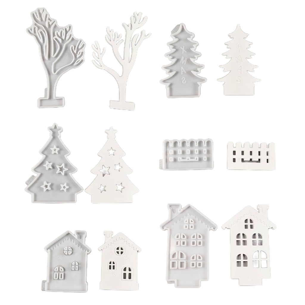 Moules en silicone Noël plâtre loisirs créatifs faciles pour décors impeccables