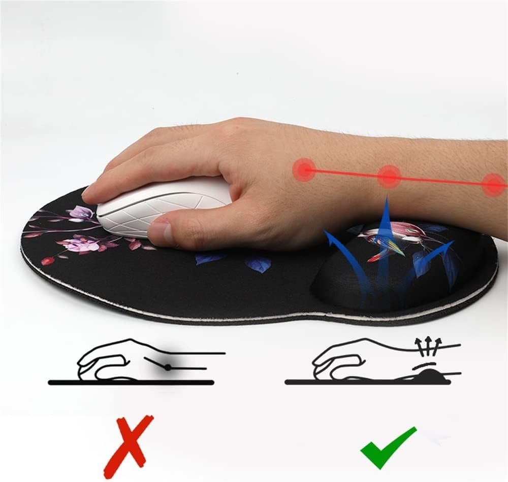 JSEIAJB Ergonomic Keyboard Pad Memory Foam Pad Wrist Rest Non-Slip Coaster Rubber Base
