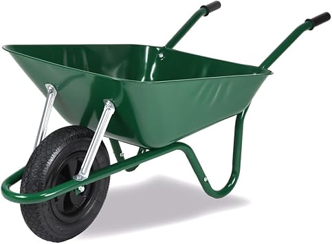 Walsall Wheelbarrows 85 Ltr Easiload Wheelbarrow Heavy Duty Builders Barrow in a Box - Pneumatic Wheel