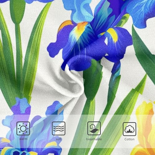 Blue Yellow Irises Green Leaves Panties Little Girl Girls Underwear Toddlers Cotton Flower Kids Undies Briefs 2t3