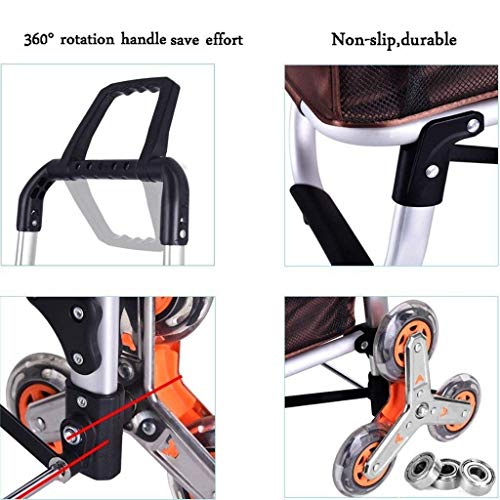 HYY-YY Einkaufstrolley Haushaltswagen Auto Faltbarer Tragbarer Wagen Abnehmbare Seidenledertasche für einfache Reinigung – Bild 4