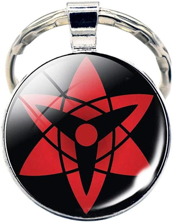 Sharingan Rinnegan Pendant Keychain Key Ring - Metal (0.7 oz) (2)