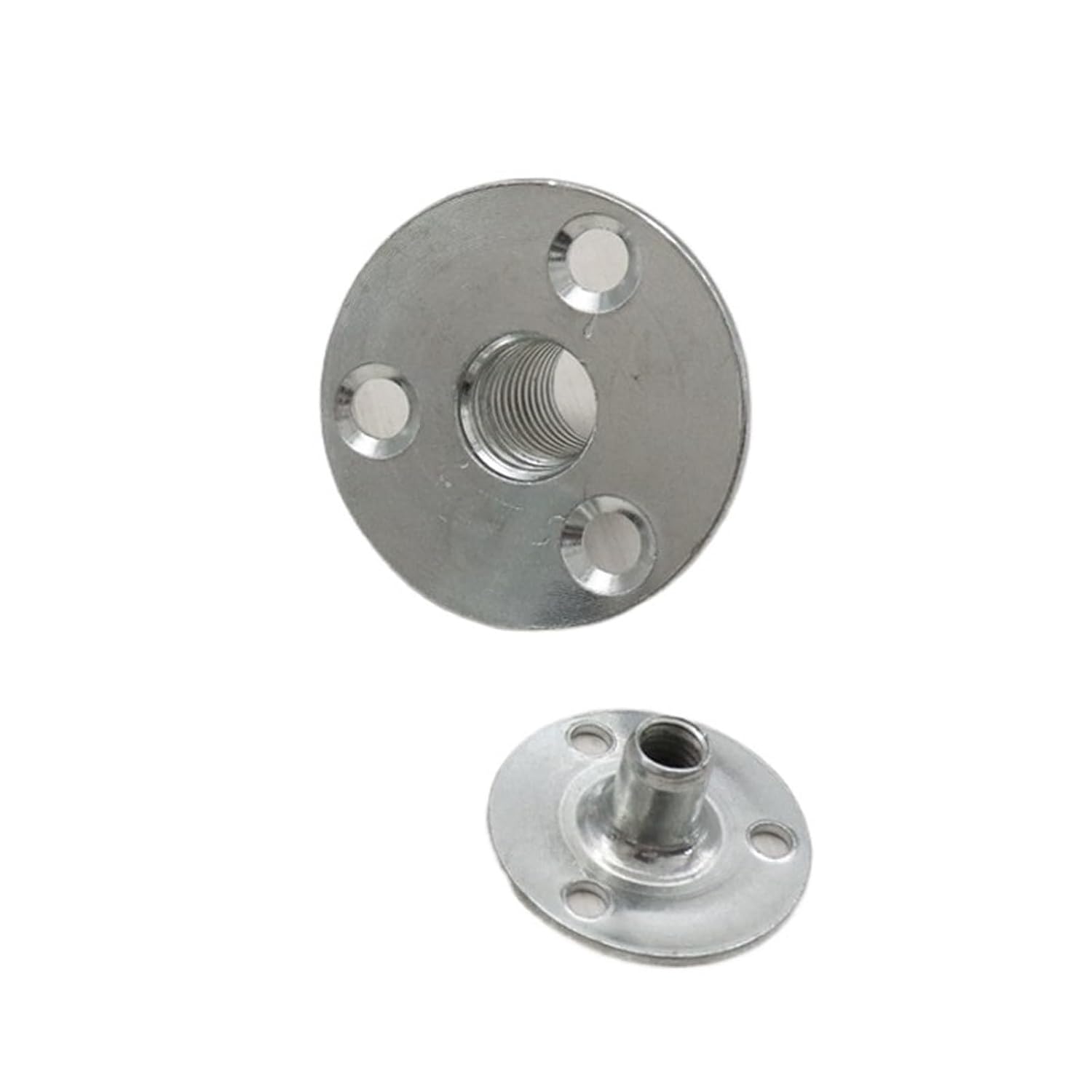 2/5/10Pcs M6 M8 M10 M12 Three Holes Locking Flange NutIron Metal Thread Flange Coupling Galvanized Nut (Color : 10X25MM-Silvery, Size : 5PCS)