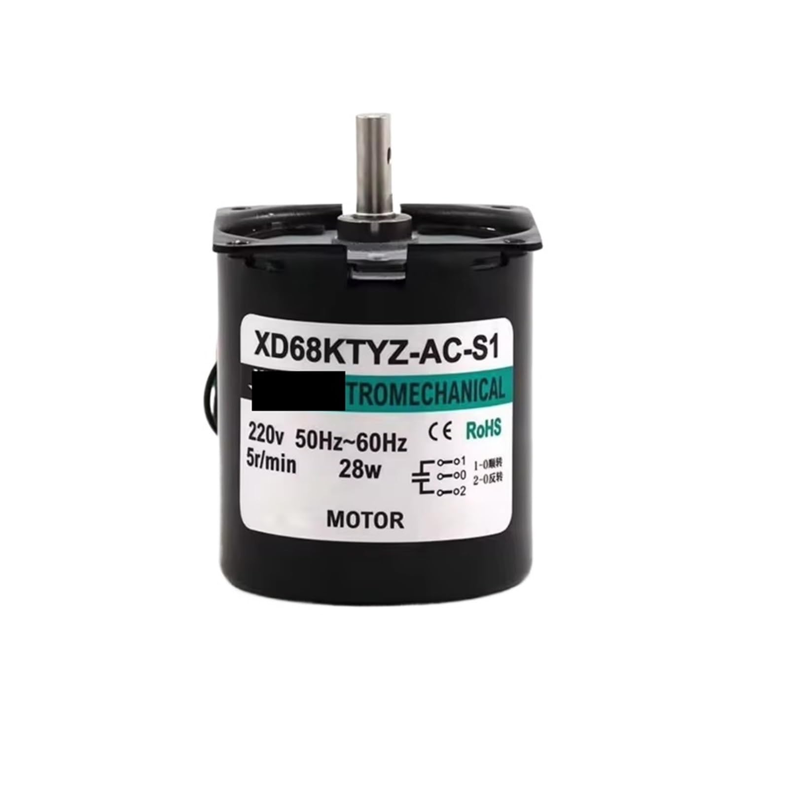 MGIMGFKZD Synchronous Motor Model 68KTYZ Center Axis AC Synchronous Motor 220V 28W 2.5rpm -110rpm Gear Motor Permanent Magnet Motor(110rpm)