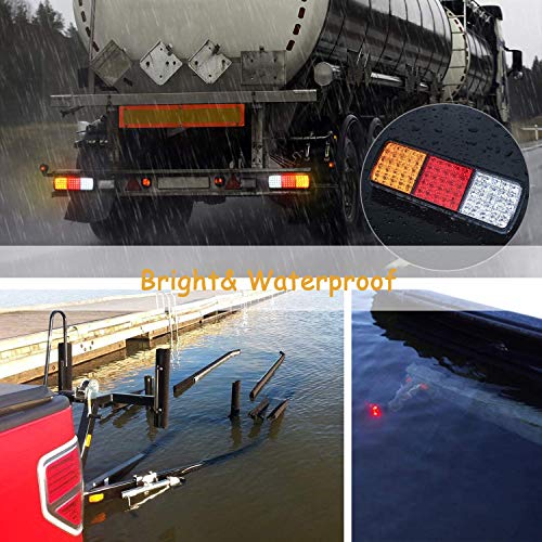 Vinauo 75 Led Trailer Lights, Turn Signal Running Brake Reverse Led Trailer Lights, Waterproof Ip68 Taillight For Boat Utility Trailer Light Kit Truck Rv Camper Utv Ute Vans (Pack Of 2) #TOP3