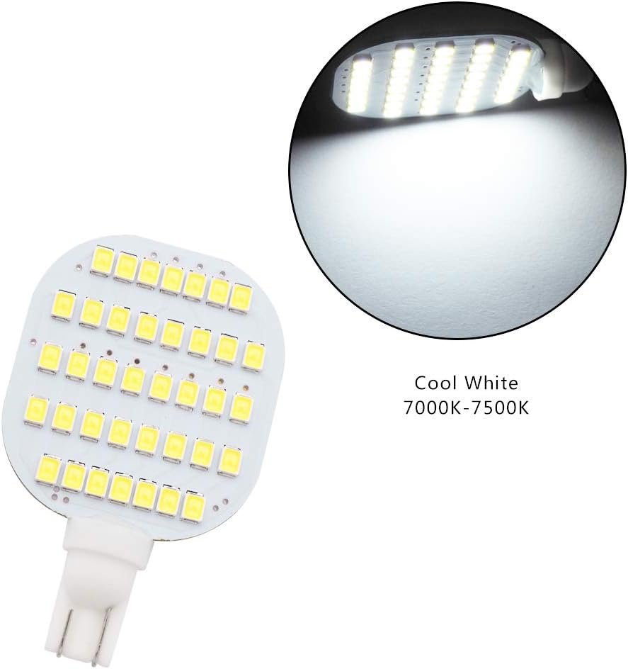 GRV T10 921 922 912 LED 38-2835 SMD DC12V 7000K RV Ceiling Dome Light RV Interior Lighting Trailer Camper Dimmable Cool White Pack of 6 : Automotive
