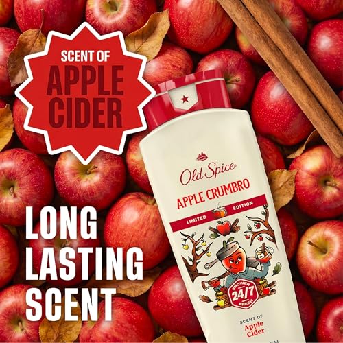 Image of Old Spice Body Wash for Men, Fallidudes Edition, 24 /7 Frightful Freshness, Long Lasting Cleanse & Refresh, Apple Crumbro with Apple Cider Scent, 16 oz