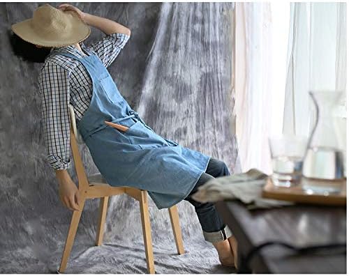 Miniatura 3 de Delantal de mezclilla a juego para niños y adultos, niños de 4-7 9-12 años, para cocinar, jardinería, pintar, barbacoa