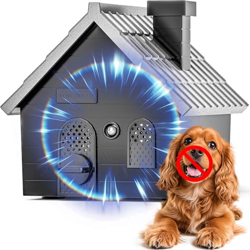 Anti Barking Device for Dogs, Ultrasonic Dog Bark Deterrent Devices, Dog Barking Silencer up to 50 FT, Dog Barking Control Device, Bark Box Indoor Outdoor for Dogs Training & Behavior Aids(black)