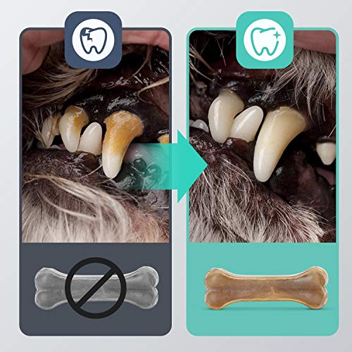 Nobleza - Hunde Kauknochen 20CM x 6 Stück, 100% Natürliche Rinderhautknochen und Hundeknochen für Hunde Groß, Dog Bones Proteinreiche