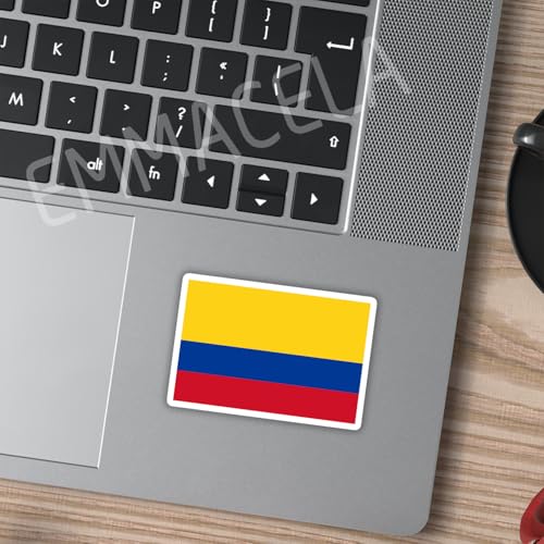 Image of (3PCS) Colombia Flag stickers, Countries Flag Stickers - Waterproof Vinyl Decals For Laptops, Tumblers, Water Bottles, Books, Scrapbooks, Size 3 x 2 Inch