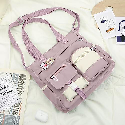 Image of Phaoullzon Crossbody Cute Bag for Teens Kawaii Messenger Purse Nylon Shoulder Tote Bags