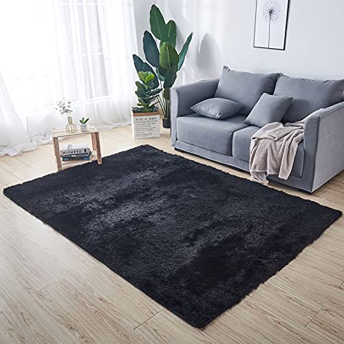 Alfombras de Habitacion Negra Marca VOFUSHON