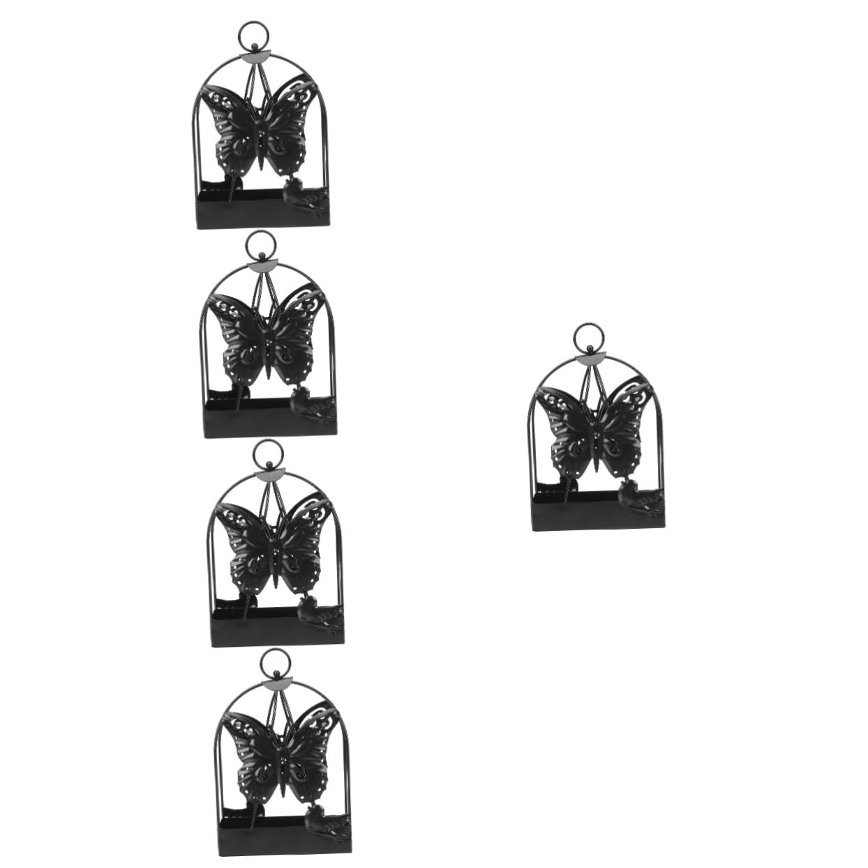 Cabilock 5 Pz Porta zanzariera trappole porta bobina staffa della bobina titolare appeso Porta lumache airsmoke posacenere posaceneri cremagliera Ornamento desktop ferro da stiro Black