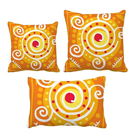 Housse de coussin totems Mexique orange DIYthinker décoration de canapé - 2