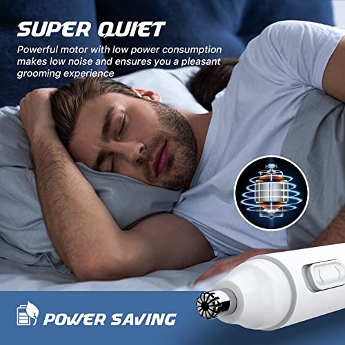 Tifor Ear And Nose Hair Trimmer For Men - Usb Electric Nose Hair Trimmer For Women - Painless Waterproof Eyebrow Facial Hair Removal Nose Clipper With 2 Extra Replaceable Dual-Edge Blades #TOP6