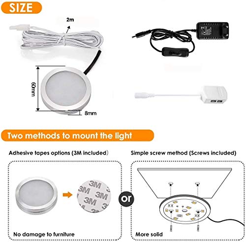 Vlio LED Schrankbeleuchtung 3er Set mit warmweißer Unterbauleuchte