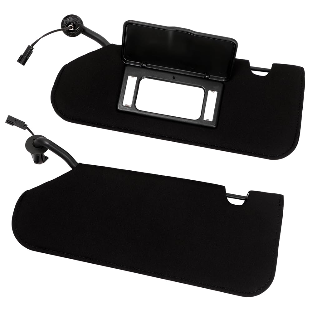 HIMIKI Left Driver & Right Passenger Side Sun Visor with C6 Corvette 2005 2006 2007 2008 2009 2010 2011 2012 2013 Replaces 23142243 23142245 Sunvisors with Bright LED Lights