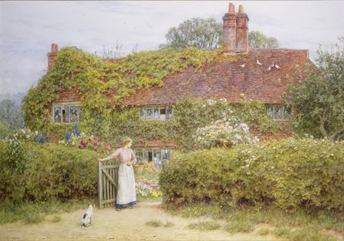 Impression sur toile Surrey Cottage pour revivre la poésie bucolique d'Helen Allingham