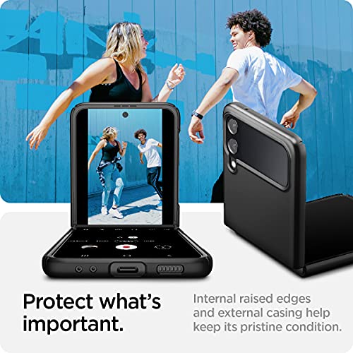 Image of Spigen Air Skin Back Cover Case for Samsung Galaxy Z Flip 3 (Poly Carbonate | Black)
